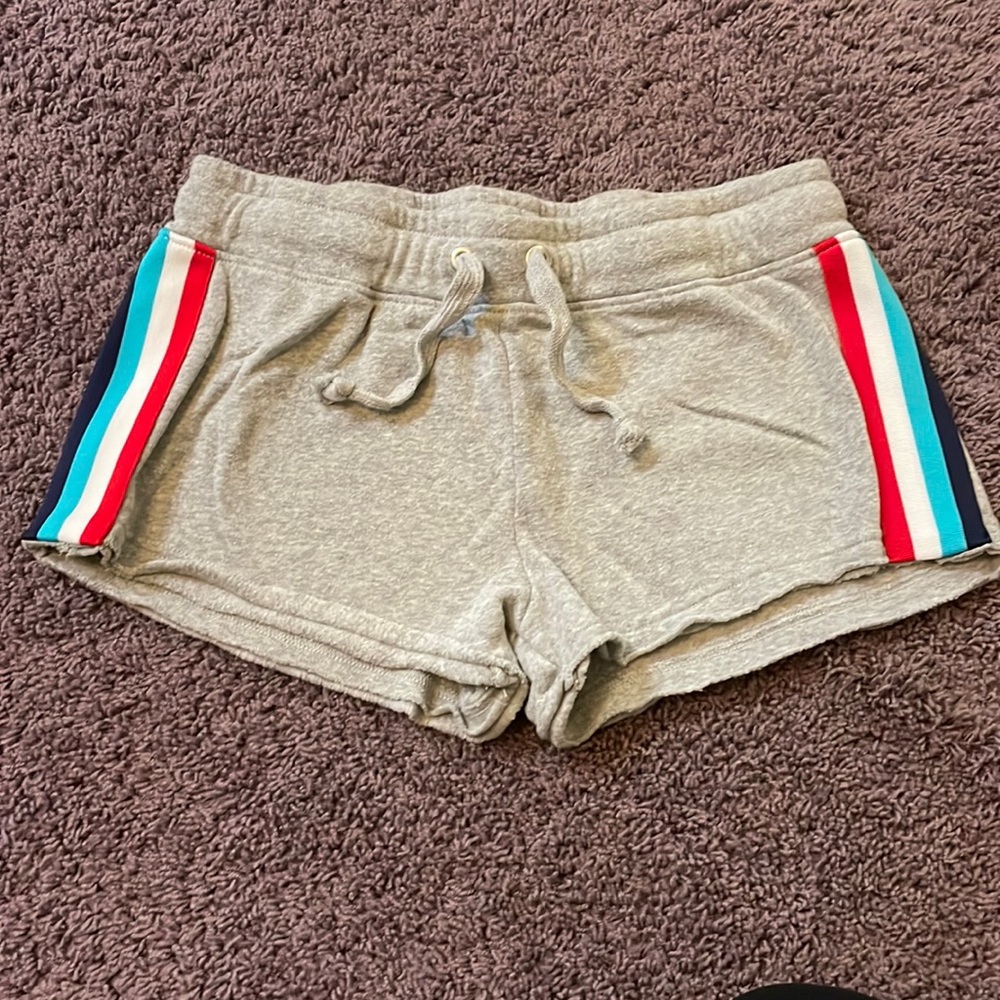 Ocean Drive Grey Shorts with Strips on side: Size Medium
